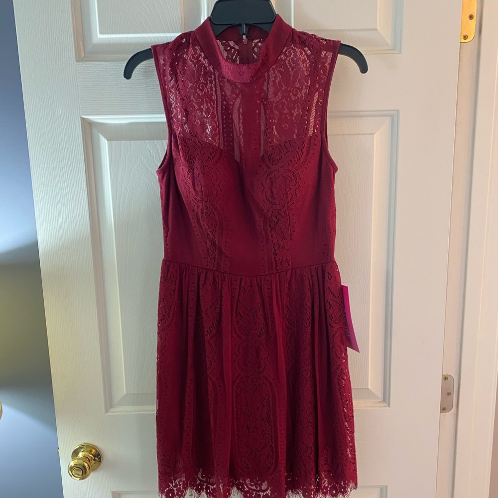 CITY TRIANGLE DRESS short dress, Burgundy, size 7
